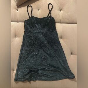 Altar'd State Black Sparkle Mini Dress